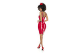 Mapale Sexy Nurse Costume Vinyl Red Fancy Dress Ups